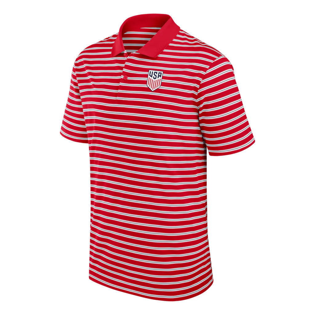USA Soccer Merch 2026 USMNT Victory Stripe Polo Shirt Red World Cup Outfits Gifts For Fans