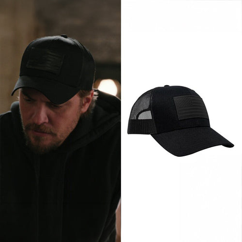 Kayce Dutton Luke Grimes On Marshals USA Flag Trucker Hat 4th Of July Gifts For Dad