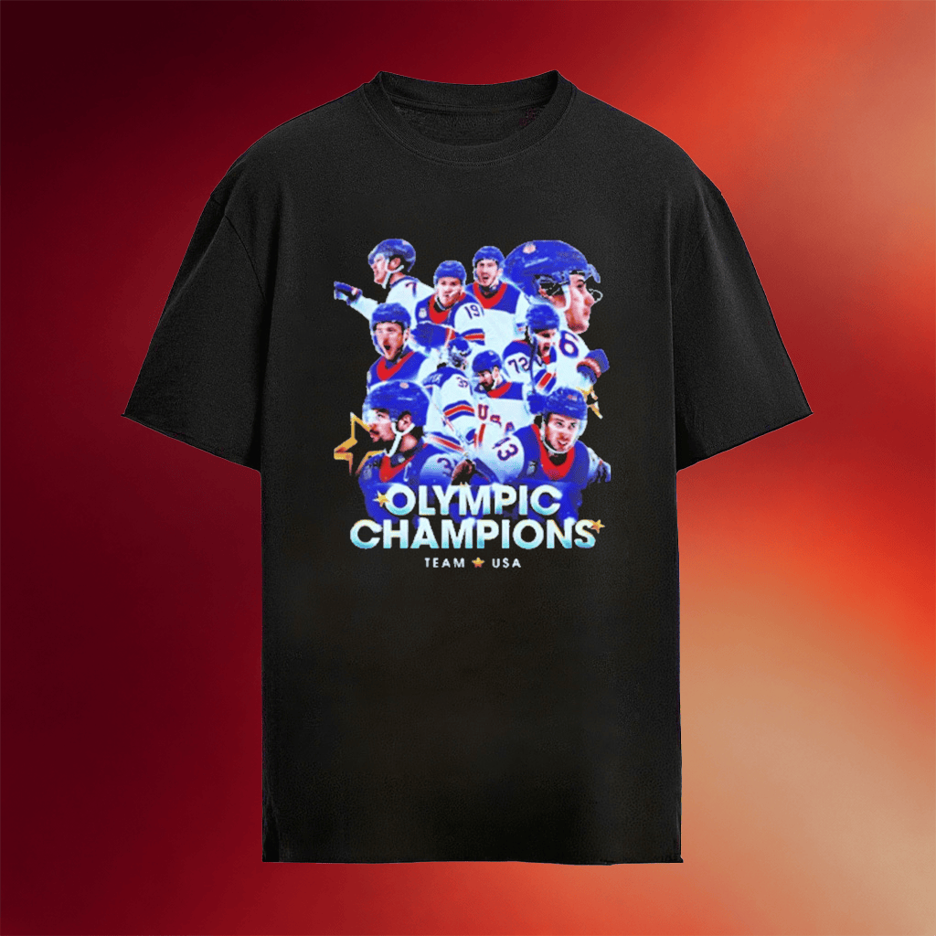 USA Hockey Gold Medal Merch USA Men's Hockey Olympic Champions T-Shirt Milano Cortina 2026