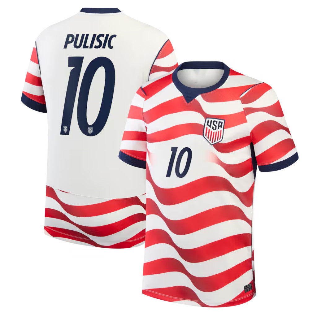 FIFA World Cup 2026 Merch #10 Christian Pulisic USMNT 2026 Home Stadium Jersey White Fan Gifts