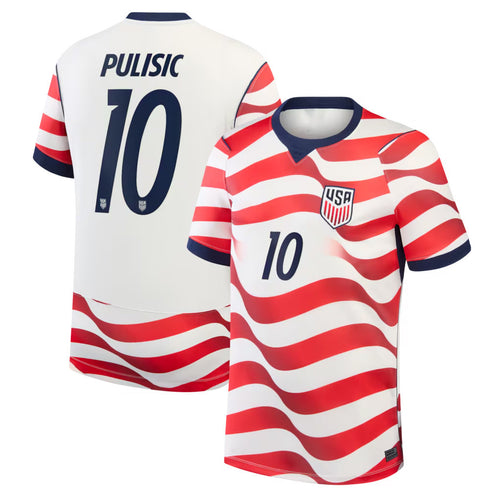 FIFA World Cup 2026 Merch #10 Christian Pulisic USMNT 2026 Home Stadium Jersey White Fan Gifts