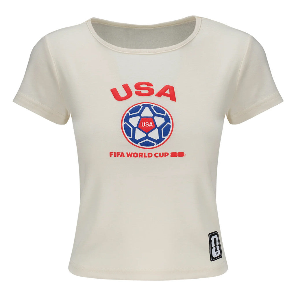FIFA World Cup 2026 Merch USA World Cup 2026 Women's Baby Tee Gifts For Wife