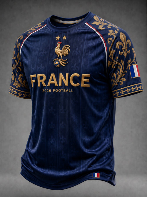 France Football 2026 World Cup T-Shirt 2 Stars Rooster Shirts Game Day Gear FIFA Fan Gifts