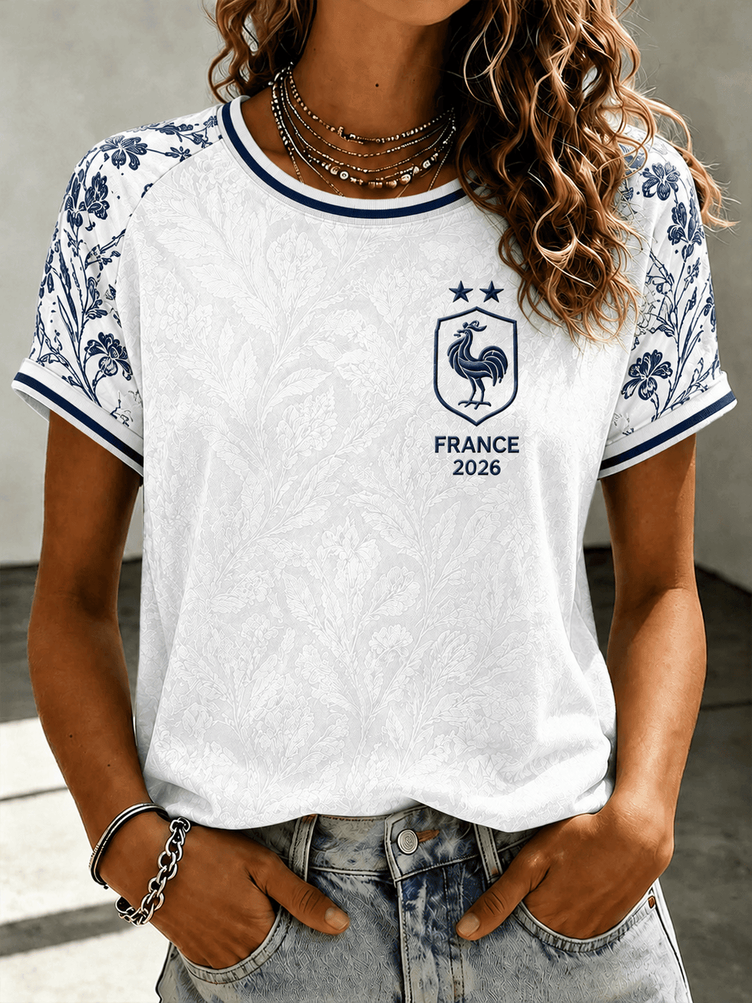 France FIFA World Cup 2026 T-Shirt 2 Stars Shirts Football Fan Gear Best Gifts For Her