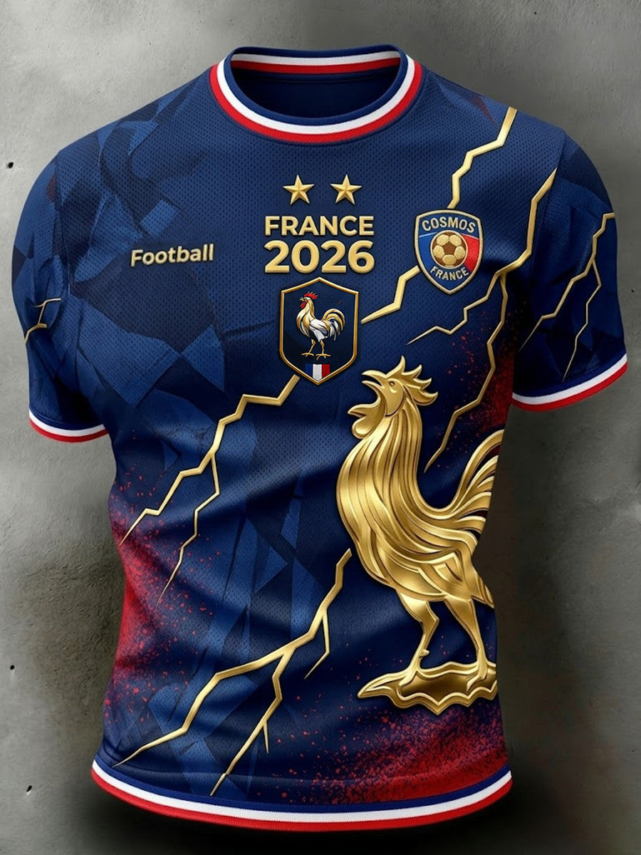 France FIFA World Cup 2026 T-Shirt 2 Stars Rooster Shirts Game Day Gear Football Fan Gifts