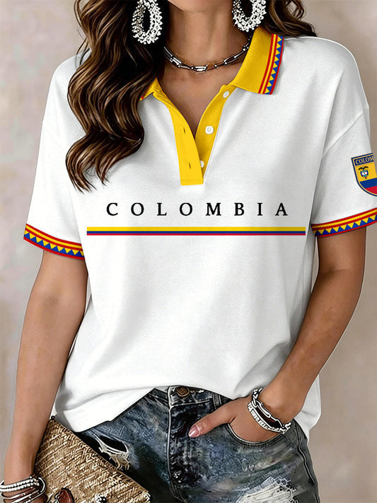Colombia FIFA World Cup 2026 Polo Shirt Women's Gameday Outfits Football Fan Gear Gifts Ideas
