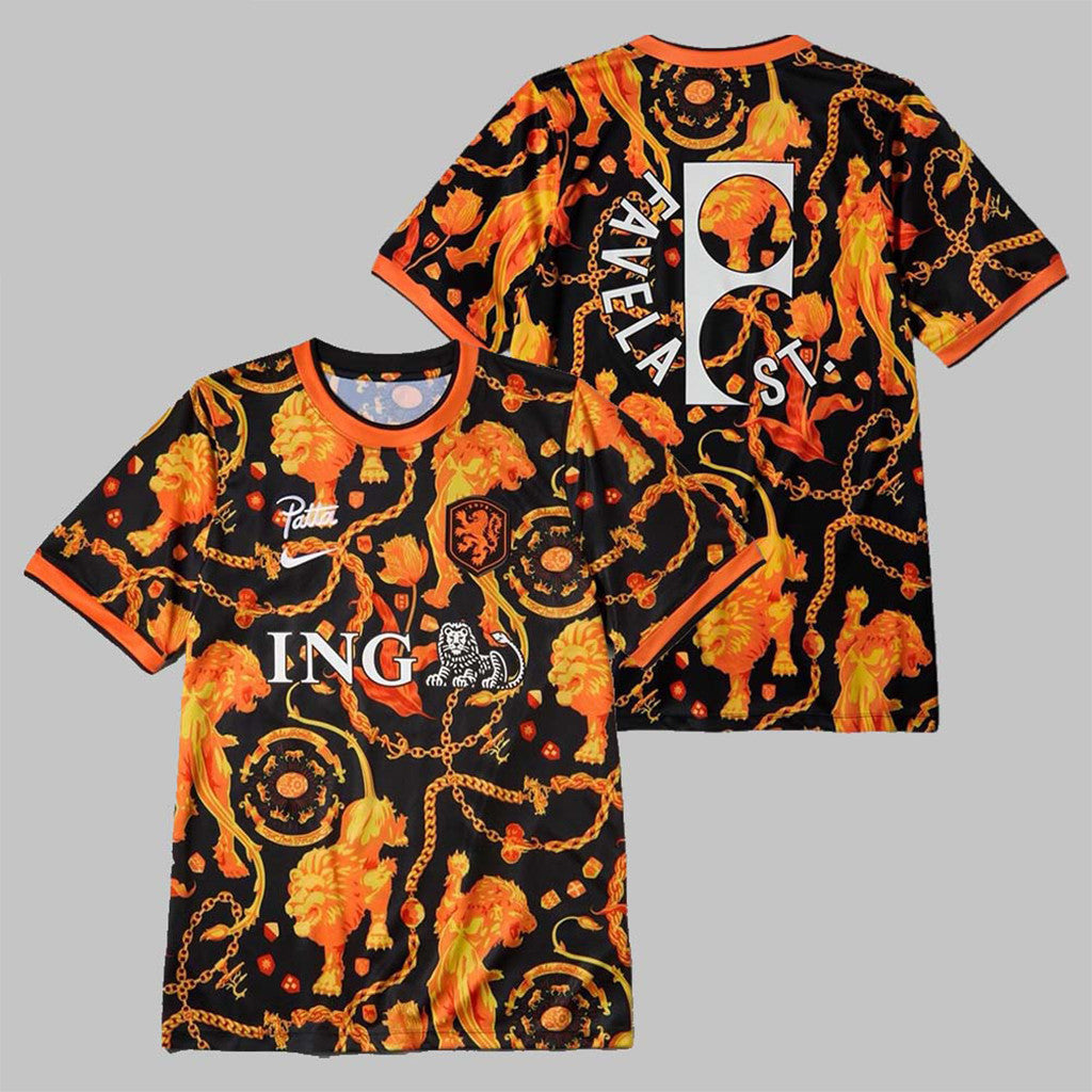 FIFA World Cup 2026 Netherlands x Patta Football Jersey T-Shirt Game Day Apparel Gifts For Fans