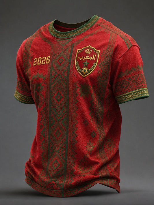 Morocco FIFA World Cup 2026 T-Shirt Game Day Apparel Morocco Football Merch Father's Day Gifts