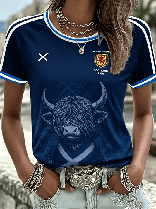 Scotland FIFA World Cup 2026 T-Shirt We Have A Dream Shirt Highland Cow Game Day Apparel Gifts