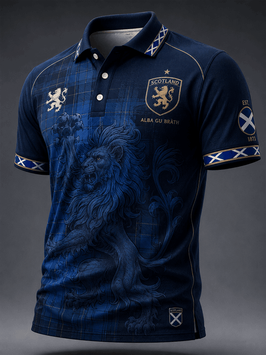 Scotland FIFA World Cup 2026 Polo Shirt Alba Gu Brath Game Day Apparel Gift For Soccer Fans