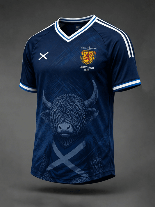 Scotland FIFA World Cup 2026 V-Neck Shirt We Have A Dream Shirts Soccer Fan Gifts For Him