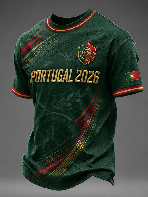 Portugal FIFA World Cup 2026 T-Shirt Match Day Attire Portugal Football Team Merch Fan Gifts