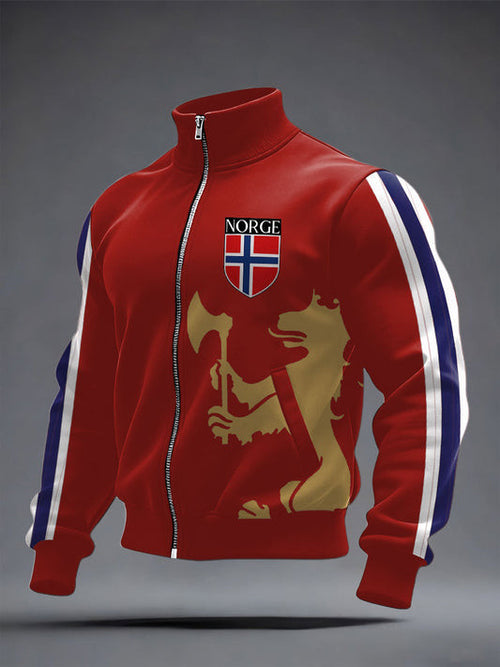 Norway FIFA World Cup 2026 Jacket Match Day Apparel Norway Football Team Merchandise Fan Gifts