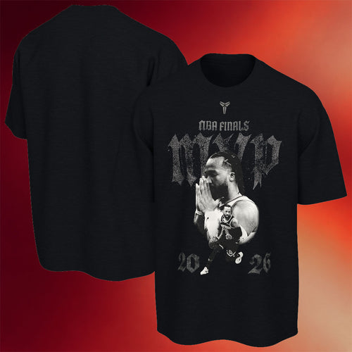 New York Knicks Champions Merch New York Knicks Jalen Brunson Black 2026 Finals MVP T-Shirt