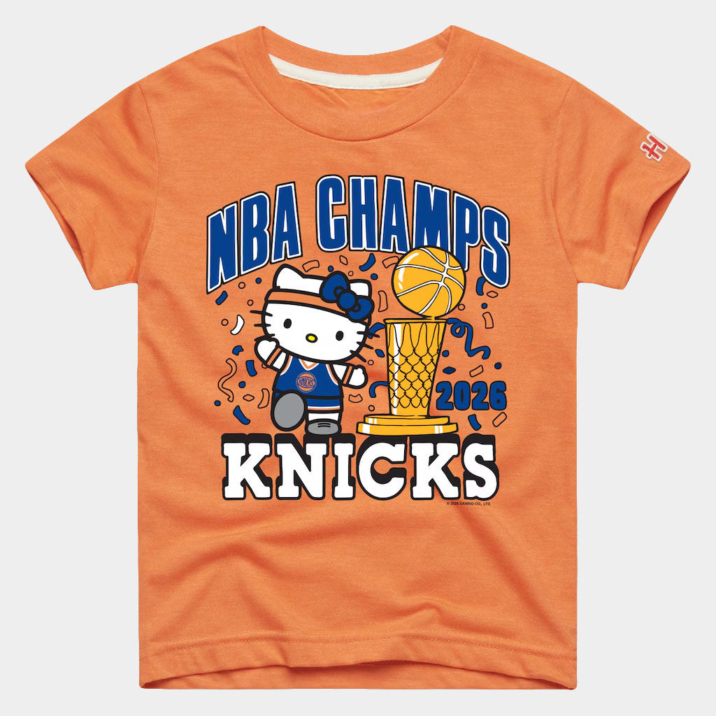 New York Knicks Champions Merch 2026 NY Knicks x Hello Kitty And Friends Finals Champions T-Shirt