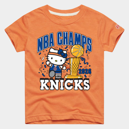 New York Knicks Champions Merch 2026 NY Knicks x Hello Kitty And Friends Finals Champions T-Shirt
