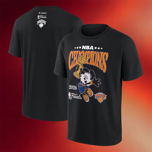 New York Knicks Champions Merch Knicks Black Verdy X 2026 Championship Collaboration T-Shirt