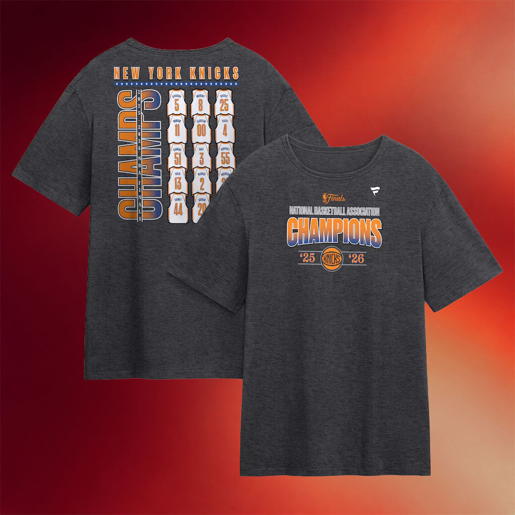 NY Knicks Champions Merch New York Knicks 2026 Finals Champions Roster T-Shirt Fan Gear