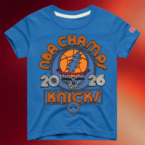 New York Knicks Champions Merch NY Knicks x The Grateful Dead Homage 2026 Finals Champions Shirt