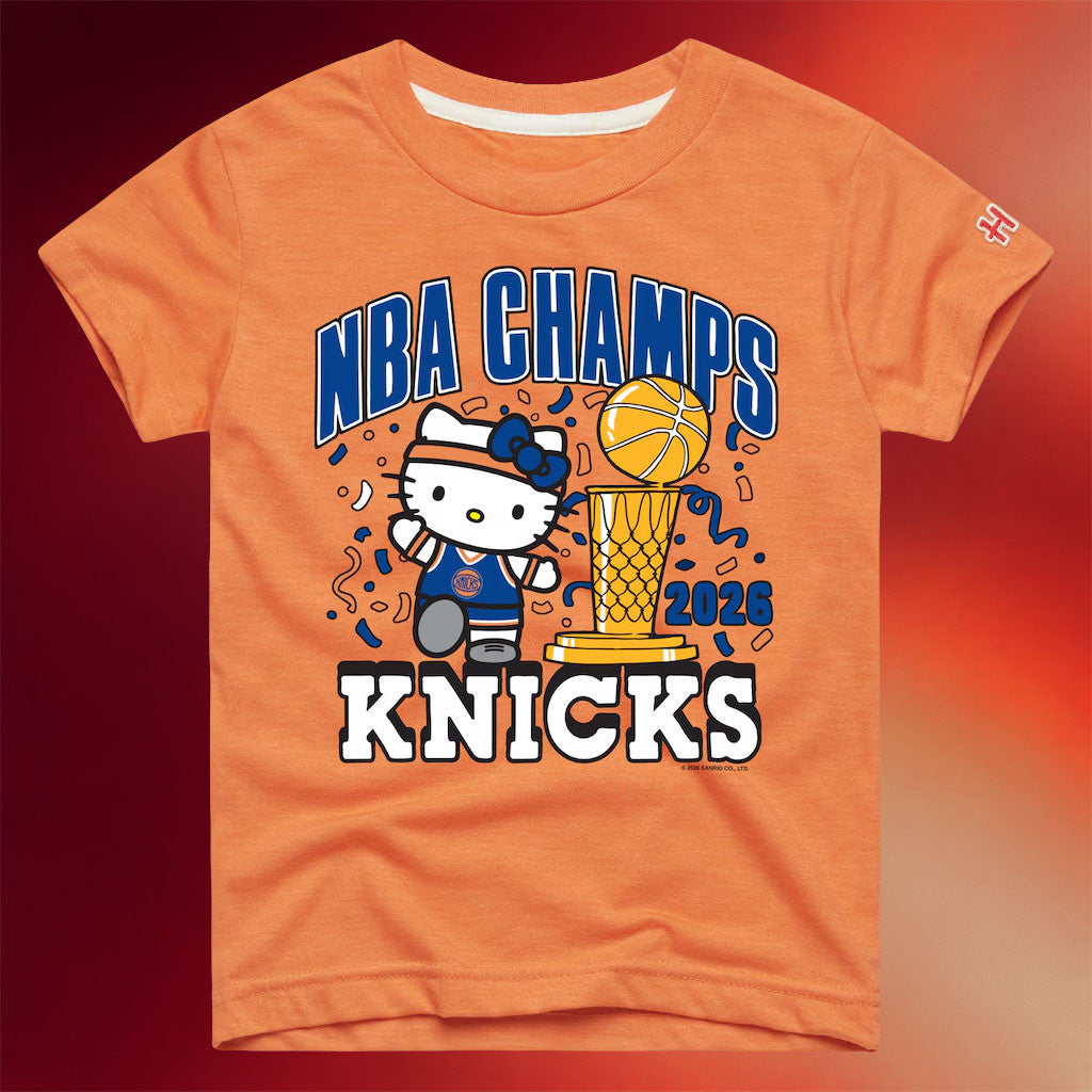 New York Knicks Champions Merch NY Knicks x Hello Kitty And Friends 2026 Finals Champions T-Shirt