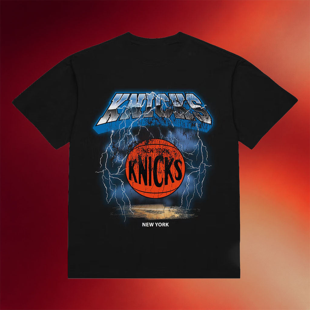 New York Knicks Championship Shirt 2026 NY Knicks Black Lightning T-Shirt Basketball Lover Gift