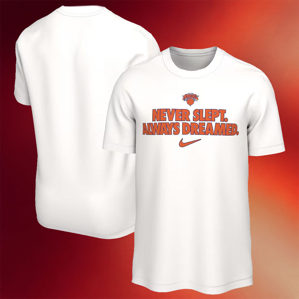 NY Knicks Champions Merch 2026 New York Knicks Never Slept Always Dreamed T-Shirt Fan Apparel