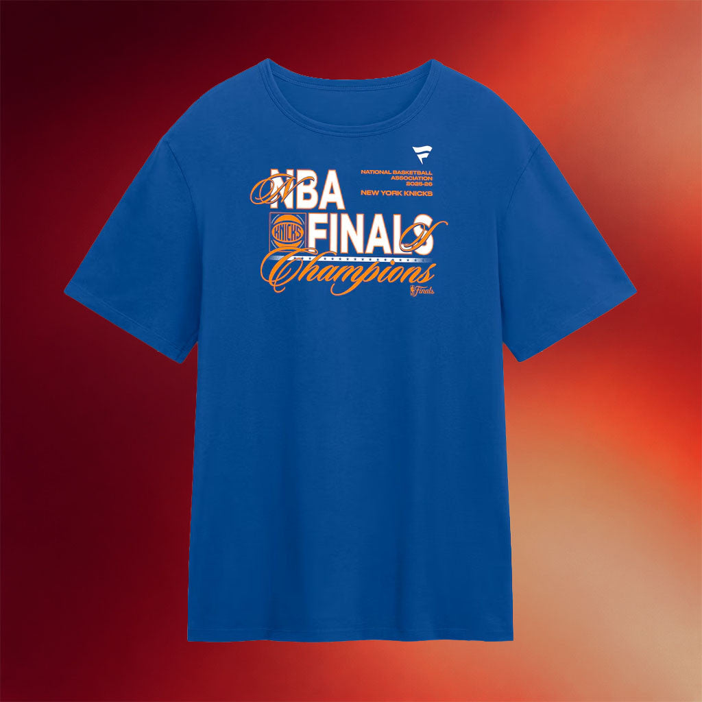 New York Knicks Championship Shirt NY Knicks 2026 Finals Champions Celebration T-Shirt Blue