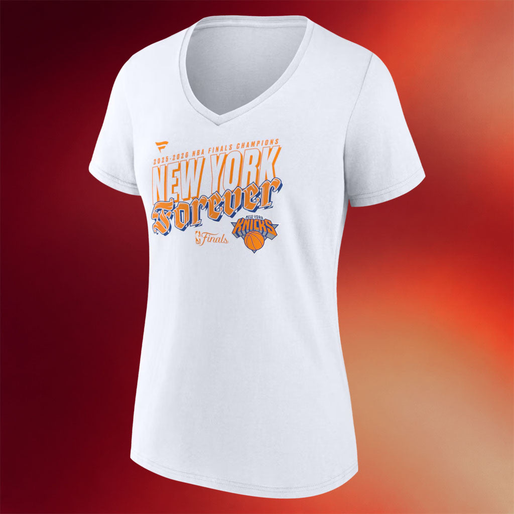 New York Knicks Champions Merch 2026 NY Knicks Finals Champions Hometown V-Neck T-Shirt Womens