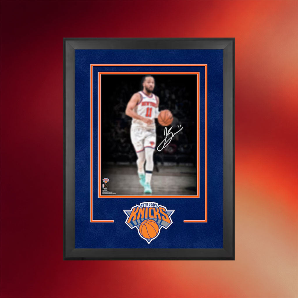 New York Knicks Champions Merch Jalen Brunson #11 2026 Finals Champions Action Spotlight Poster