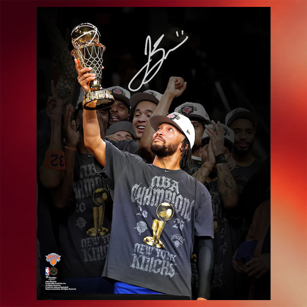 New York Knicks Champions Merch Jalen Brunson NY Knicks 2026 Finals Champions Poster Signed