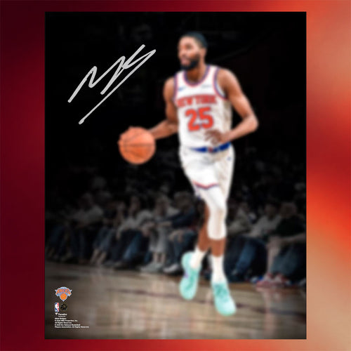 New York Knicks Champions Merch Mikal Bridges Knicks 2026 Finals Champions Action Spotlight Poster