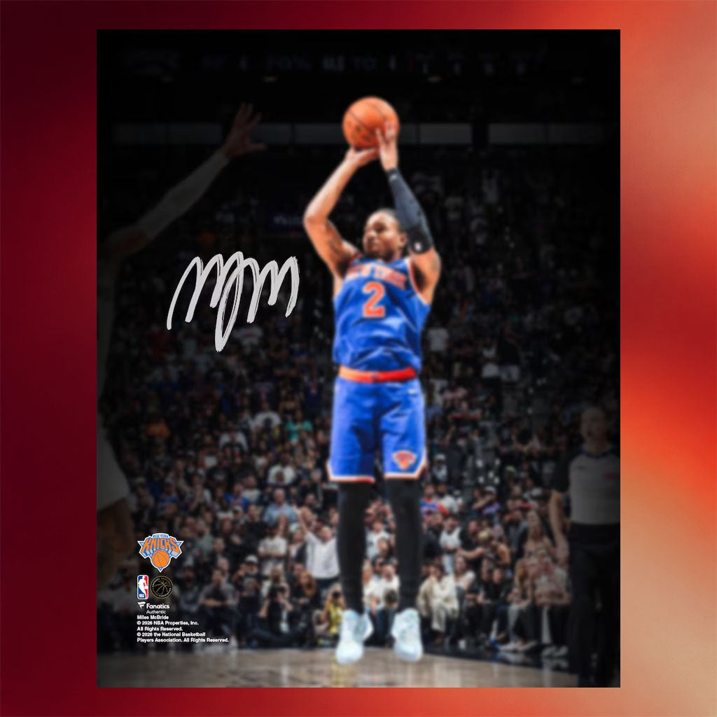 New York Knicks Champions Merch Miles McBride Knicks 2026 Finals Champions Action Spotlight Poster