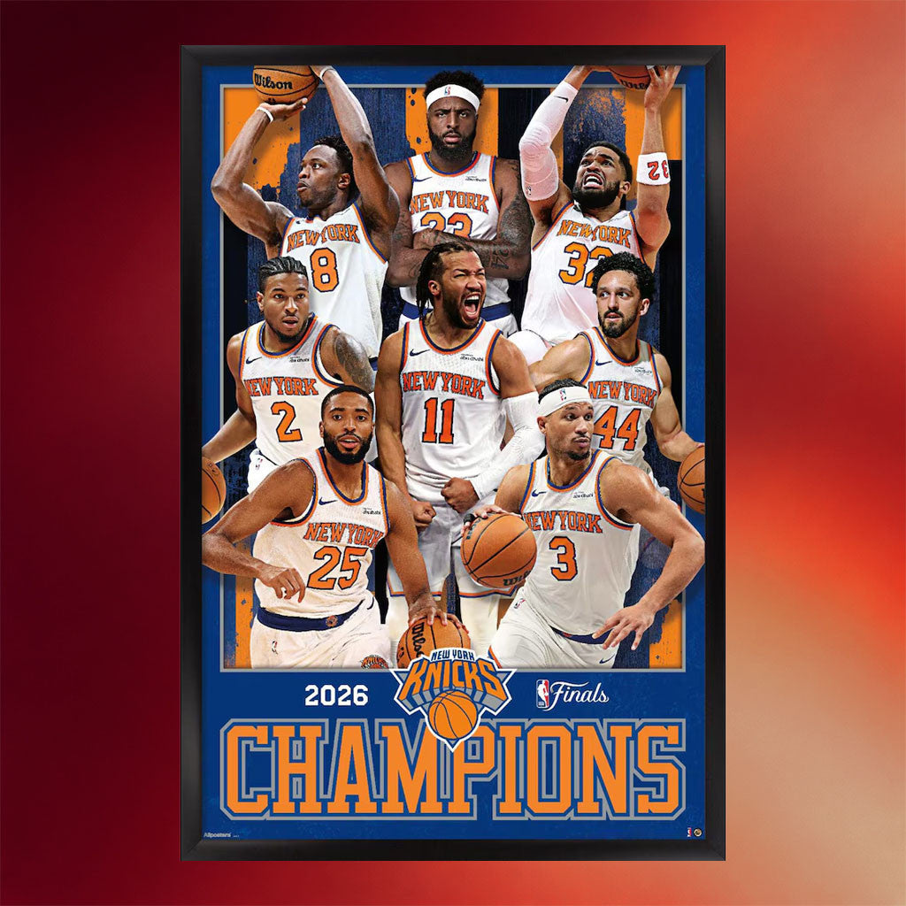 NY Knicks Champions Merch 2026 New York Knicks Finals Champions Poster Wall Art Decor For Fans