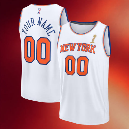 Personalized NY Knicks Champions Merch New York Knicks 2026 Finals Champions Fast Break Jersey
