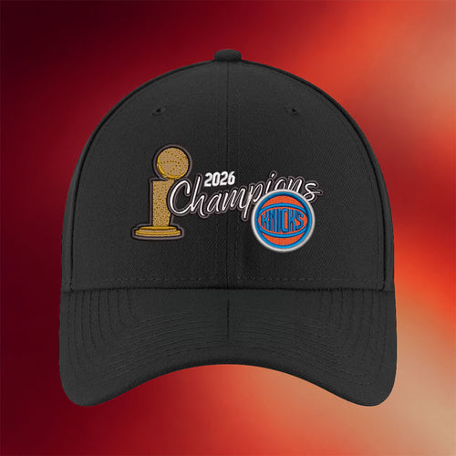 New York Knicks Champions Merch Knicks 2026 Finals Champions Embroidered Hat Black Fan Gifts