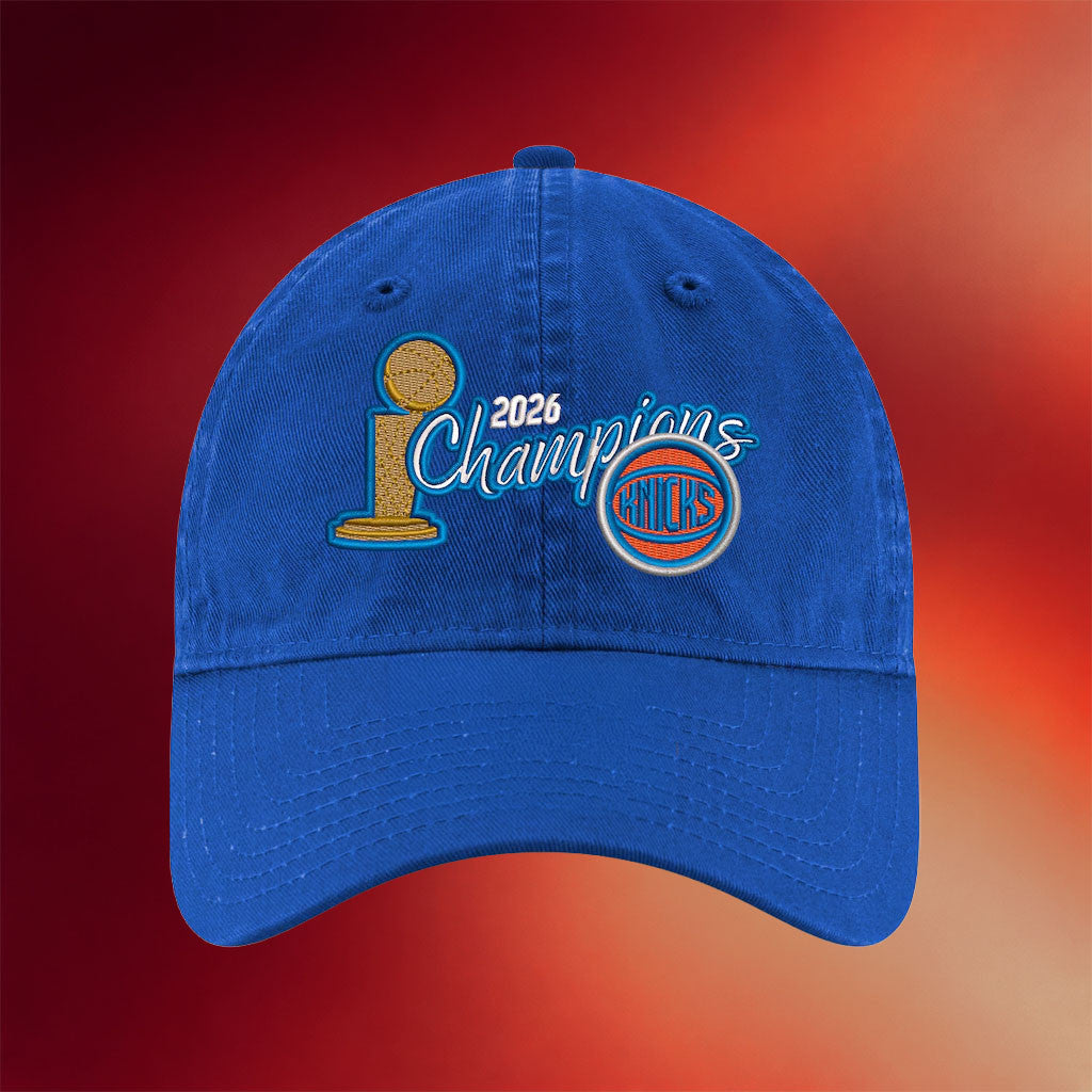 2026 New York Knicks Champions Merch NY Knicks Finals Champions Hat Blue Gifts For Dad