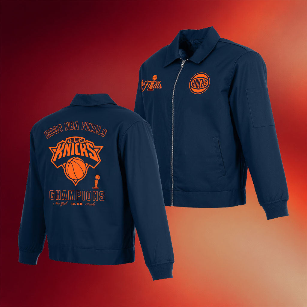 New York Knicks Champions Merch NY Knicks 2026 Finals Champions Zip Jacket Best Gifts For Fans
