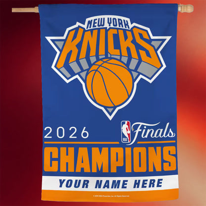 Personalized New York Knicks Champions Merch 2026 Knicks 2026 Finals Champions Flag Home Decor