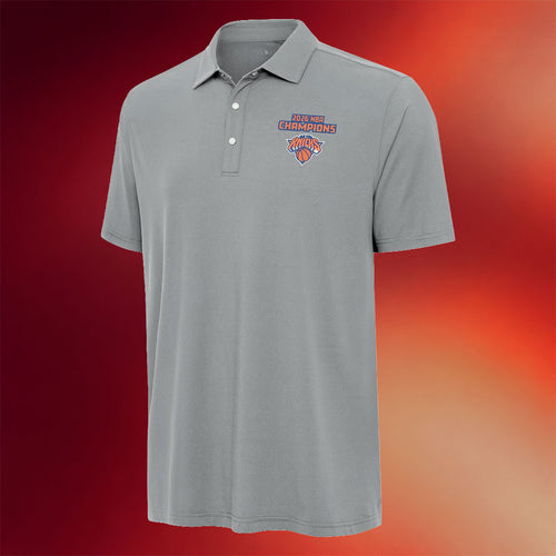 New York Knicks Champions Merch 2026 Knicks Antigua Finals Champions Western Polo Shirt Gray