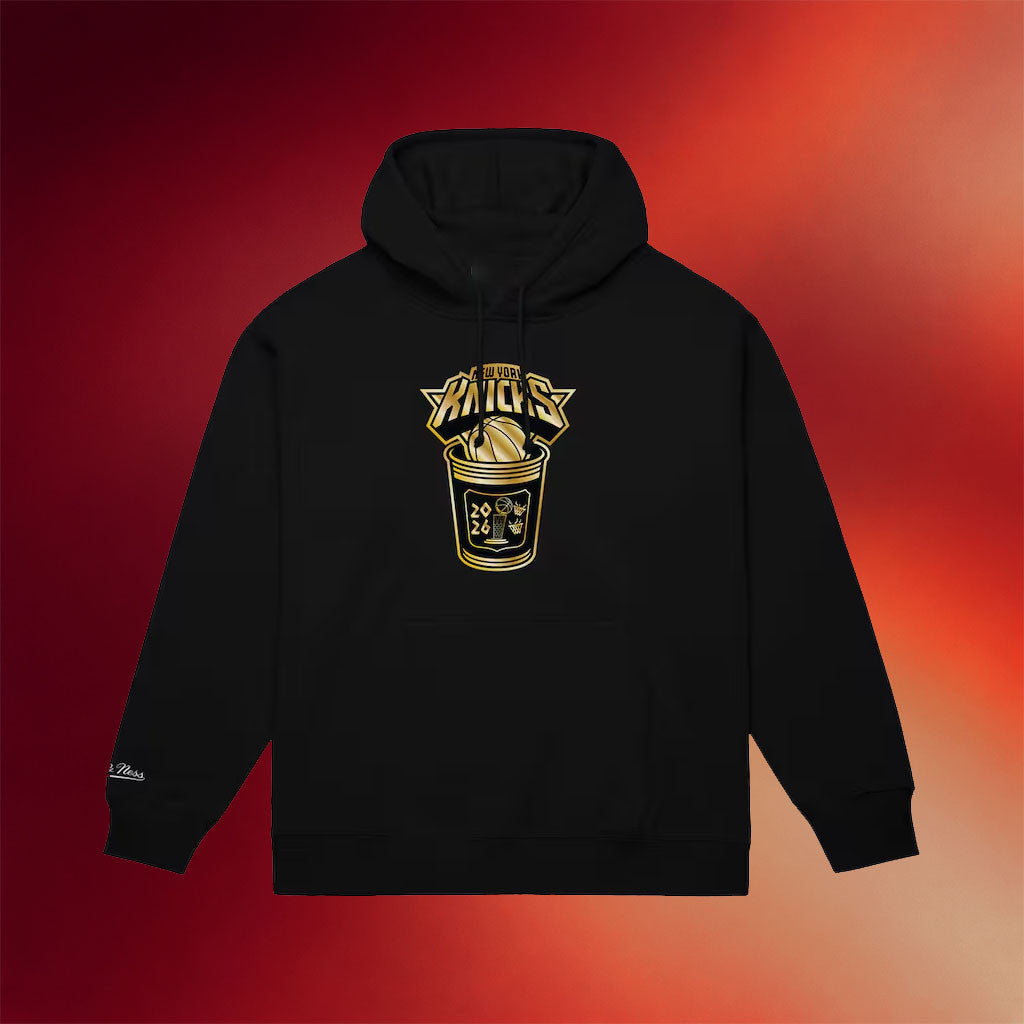 NY Knicks Champions Merch 2026 New York Knicks Black Finals Champions Gold Coffee Cup Hoodie