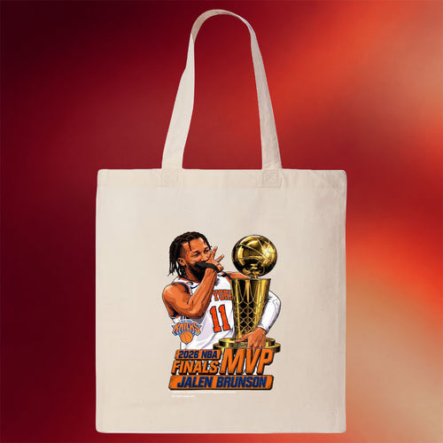 New York Knicks Champions Merch 2026 NY Knicks Jalen Brunson #11 Finals MVP Tote Bag Fan Gifts