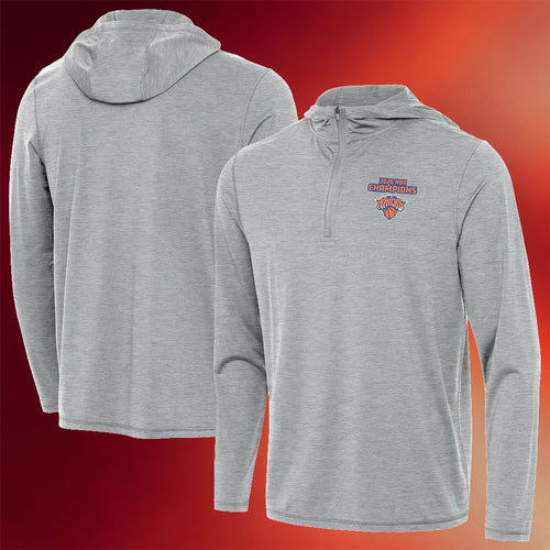 New York Knicks Champions Merch 2026 Knicks Antigua Finals Champions Quarter Zip Hoodie Fan Gifts