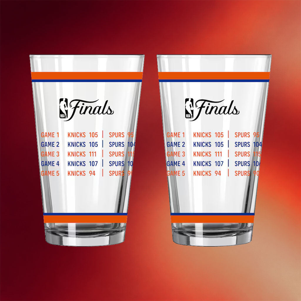 NY Knicks Champions Merch New York Knicks Logo Brands 2026 Finals Champions Pint Glass Dad Gifts