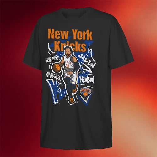 Jalen Brunson Merch 2026 Jalen Brunson Chalked Up Player New York Knicks Champions Shirt Black