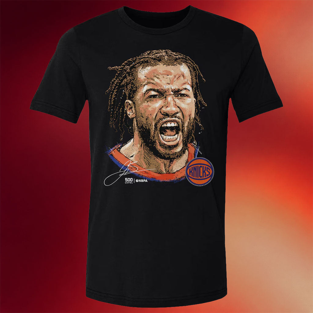 Jalen Brunson Merch 2026 Jalen Brunson New York Knicks Portrait T-Shirt Knicks Champions Merch