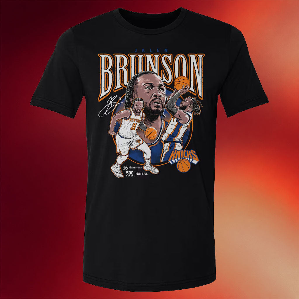 Jalen Brunson Merch 2026 Jalen Brunson New York Knicks Trio T-Shirt Knicks Champions Merch Black