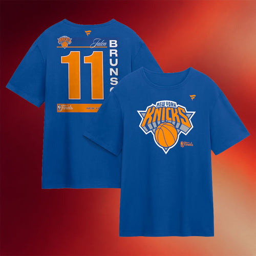 Jalen Brunson Merch #11 Jalen Brunson Blue New York Knicks 2026 Finals Legacy T-Shirt Fan Gifts