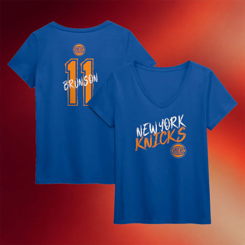 Jalen Brunson Merch 2026 Jalen Brunson #11 V-Neck Shirt New York Knicks Championship Shirt
