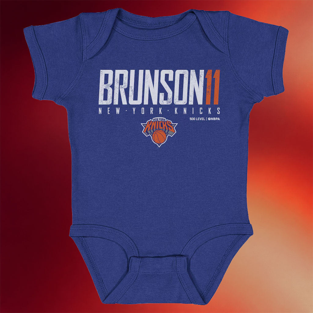 Jalen Brunson Merch 2026 Jalen Brunson NY Knicks Elite Baby Onesie Knicks Champions Merch Blue