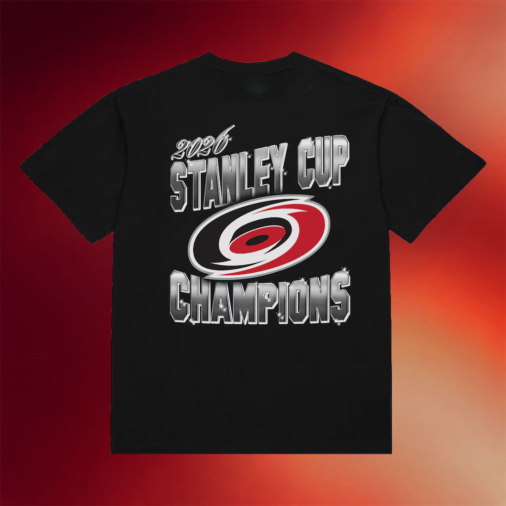 Carolina Hurricanes Champions Merch Hurricanes 2026 Stanley Cup Champions T-Shirt Fan Gear Black